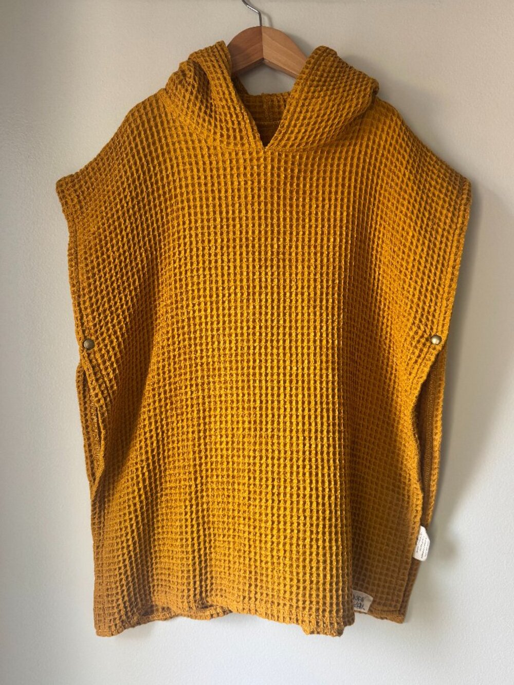 Jade & Kai Toddler Hooded Towel Waffle Mustard